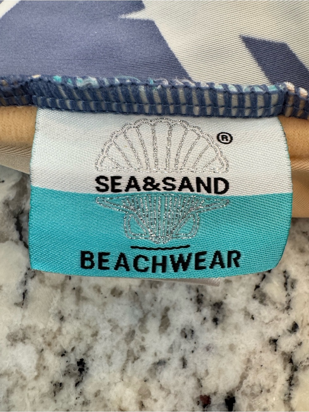 Sea & Sand Beachwear Blue Tropical Swimdress One Piece Size 16 Tummy Control - Picture 7 of 9